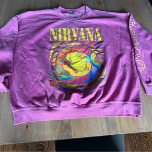 Urban Outfitters Pink Nirvana Sweatshirt